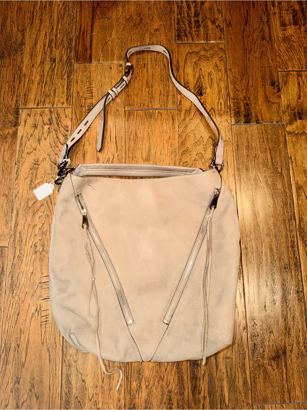 Rebecca Minkoff Beige Leather Hobo Shoulder Bag